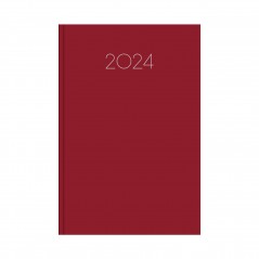 Calendar Daily Simple A4 21x29 Burgundy 2024