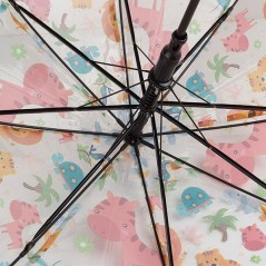 Children's transparent umbrella with animals Ø75cm.