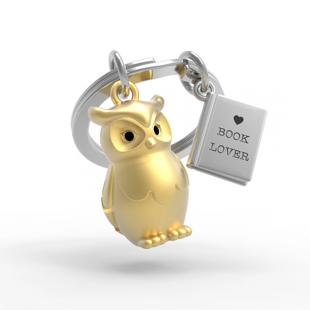 Metalmorphose Gold Owl Keychain