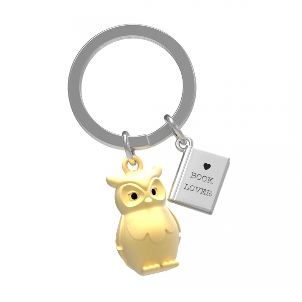 Metalmorphose Gold Owl Keychain