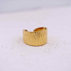 Gold-plated steel ring Oro art