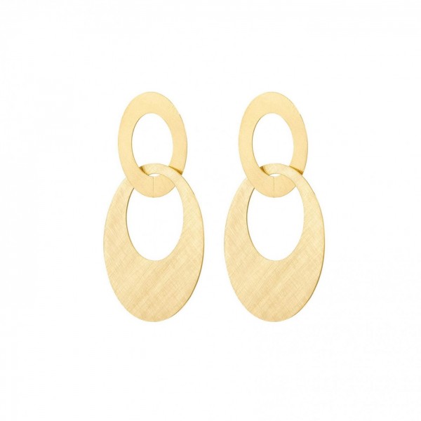 Inox Golden Oval earrings