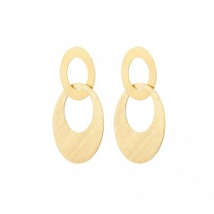 Inox Golden Oval earrings