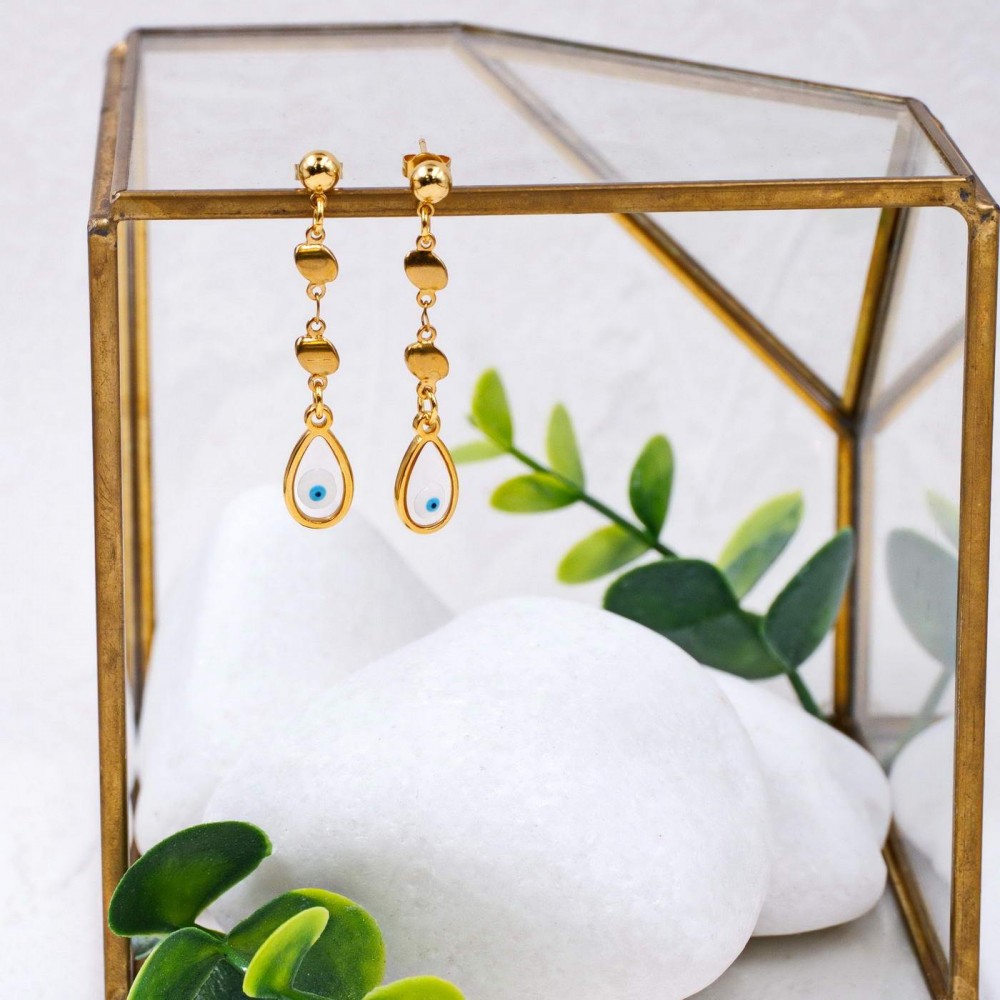 Eye drop earrings