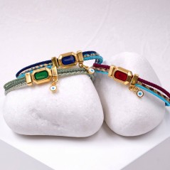 Enamel cord bracelet