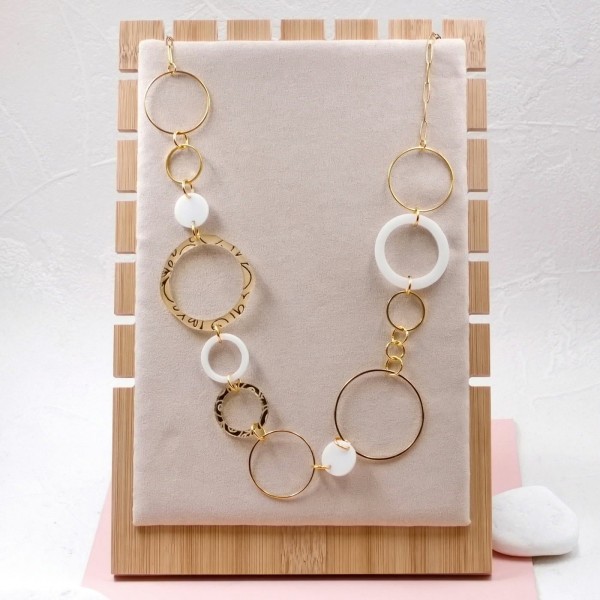 Plexi Circles Long Necklace