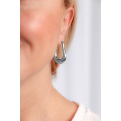 Beverly Stainless Steel Earrings - Silver