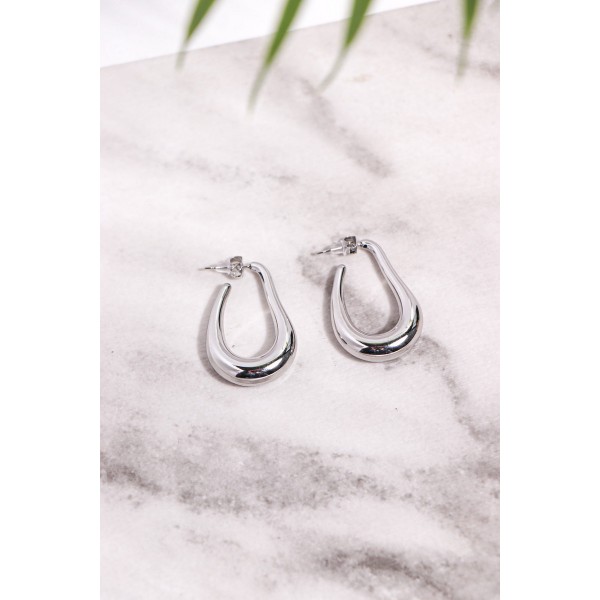 Beverly Stainless Steel Earrings - Silver