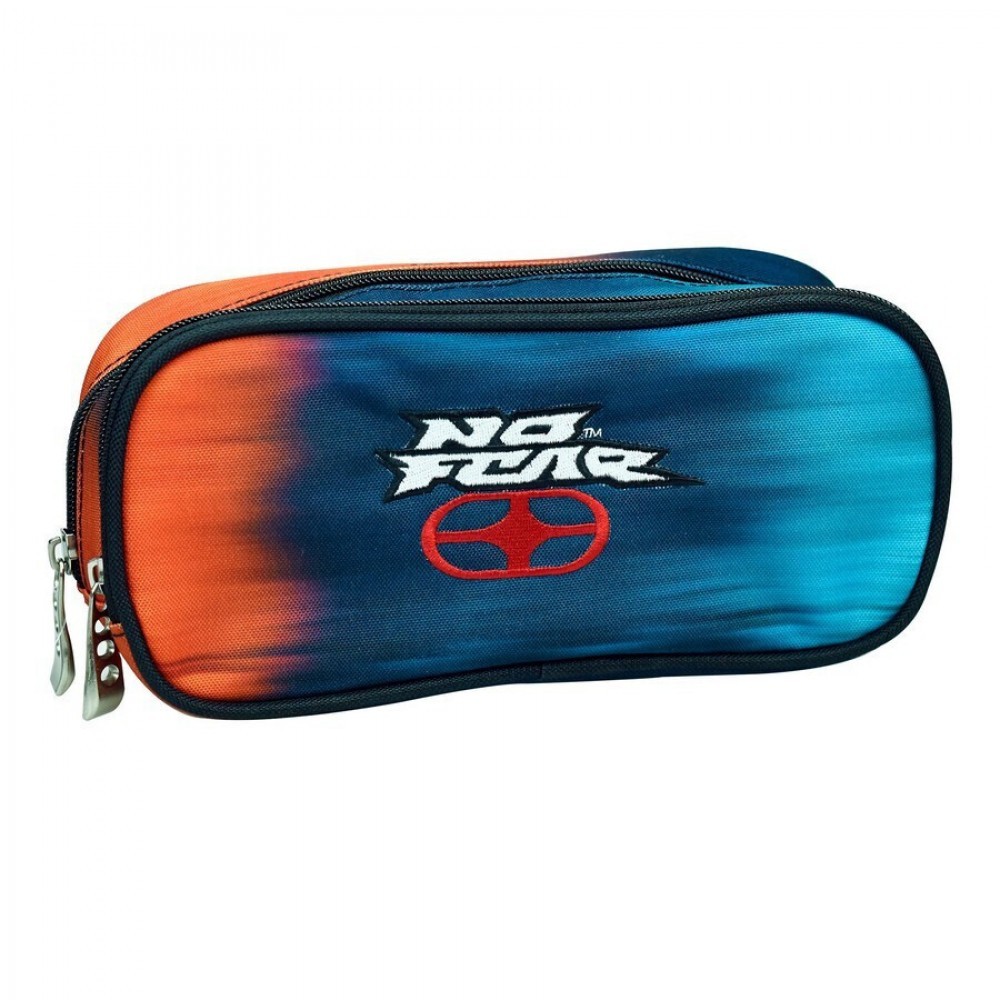 Pencil Barrel Case No Fear Back Me Up Blue Gradient