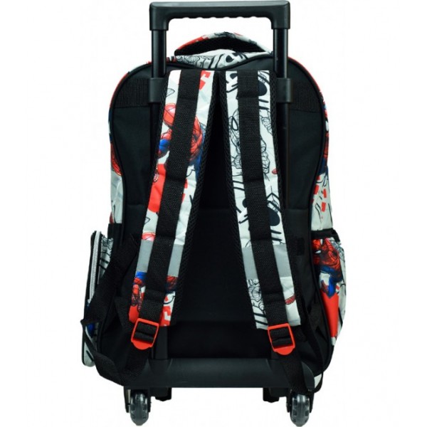 Trolley Primary School Bag Gim Spiderman Spider Wall