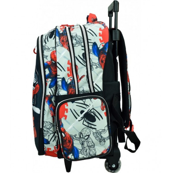 Trolley Primary School Bag Gim Spiderman Spider Wall