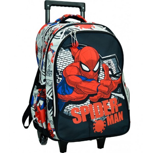 Trolley Primary School Bag Gim Spiderman Spider Wall