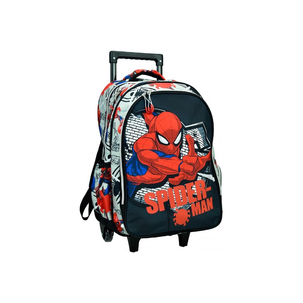 Trolley Primary School Bag Gim Spiderman Spider Wall