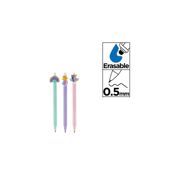 Rainbow eraserable pen 0.5mm