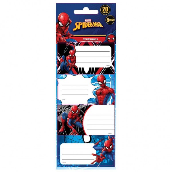 Spiderman name stickers 20 pcs. (508439)