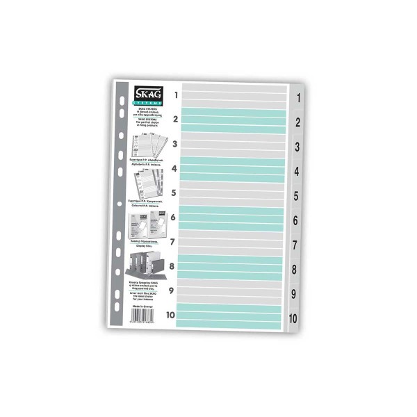 Index P.P. Numeric A4 (1-10) Skag Systems Divider