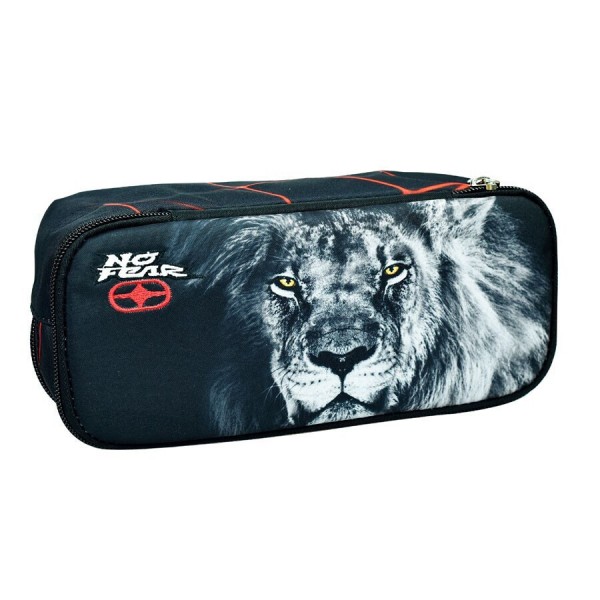 Pencil Barrel Case No Fear Back Me Up Laser Lion