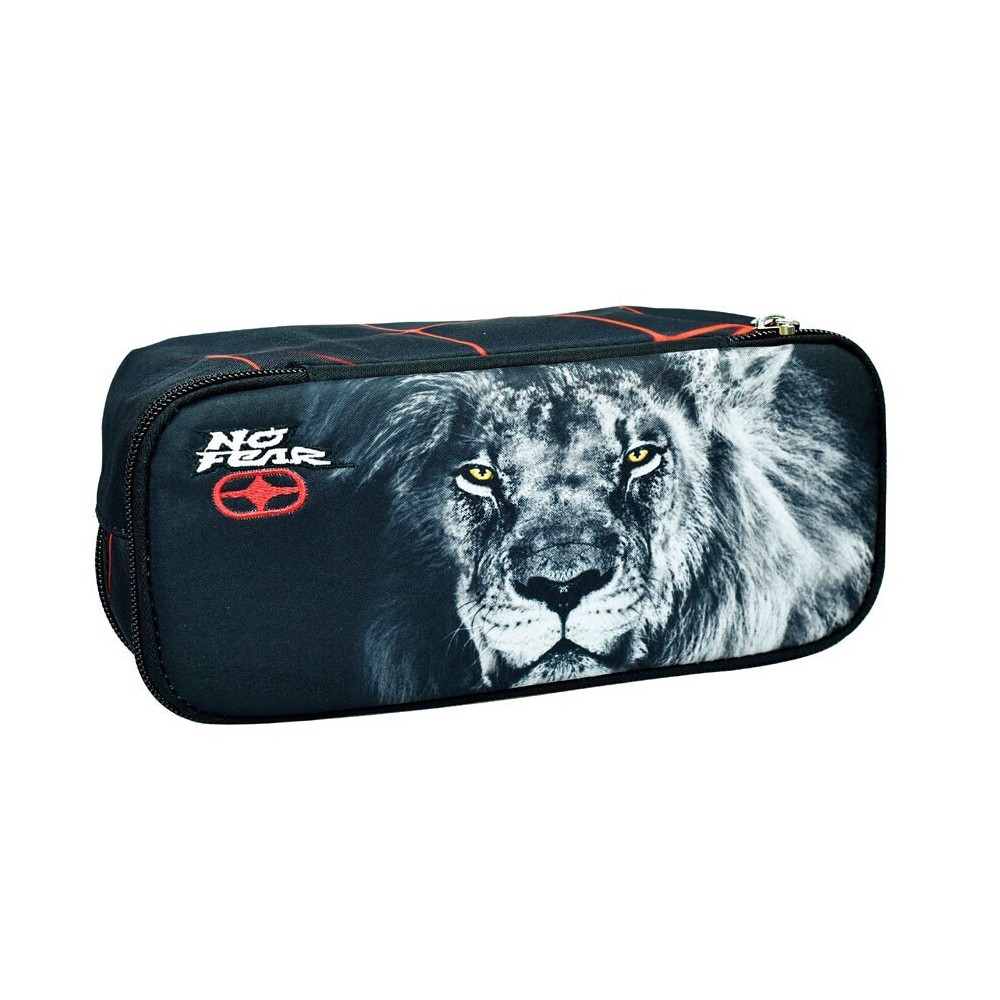 Pencil Barrel Case No Fear Back Me Up Laser Lion