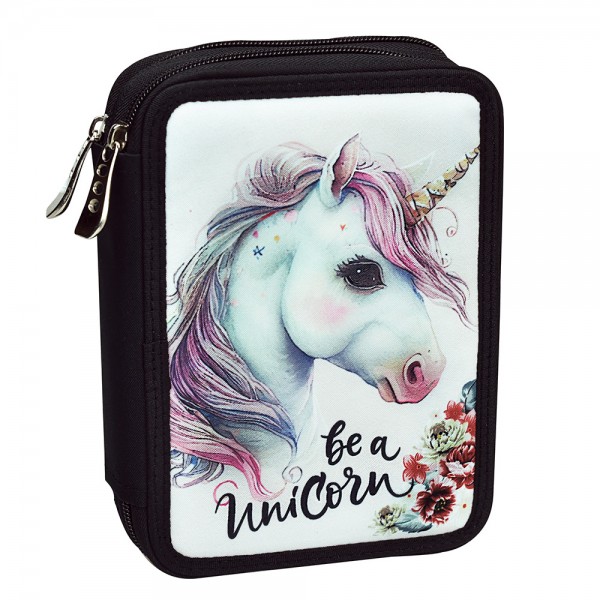 Double Full Pencil Case Back Me Up Magic Unicorn