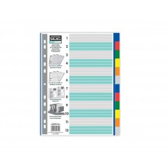 Index P.P. Colored A4 (12F) Skag Economy Divider