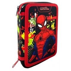 Pencil Case Triple Full Spiderman Silver Eyes Must