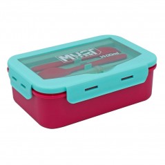 Food container Fuchsia Must 1400ml with fork and spoon