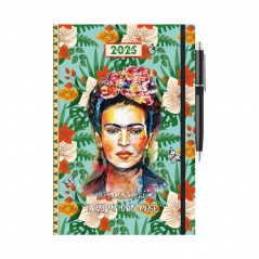 Daily Calendar 14x21 Quote Frida Kahlo Rubber Band / Pen 2025