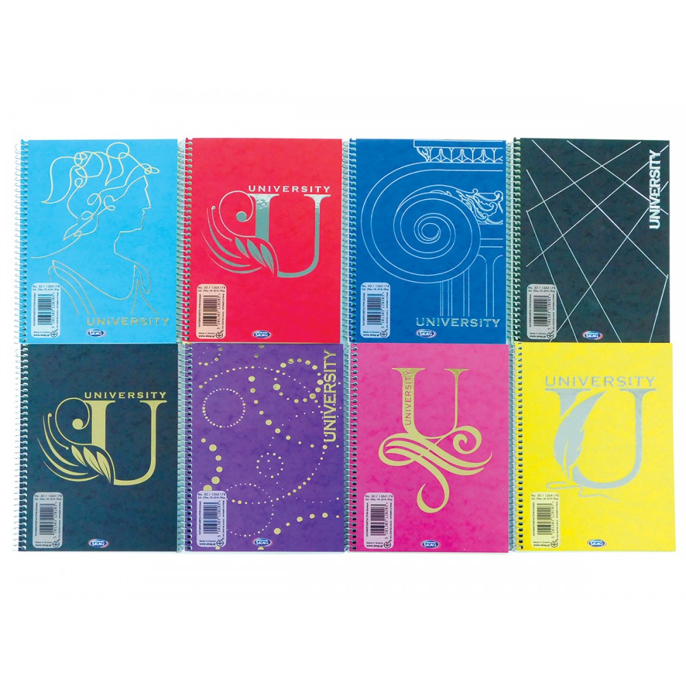 Notebook Spiral Upright University 2 T