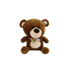 Brown teddy bear with bow 35 cm.