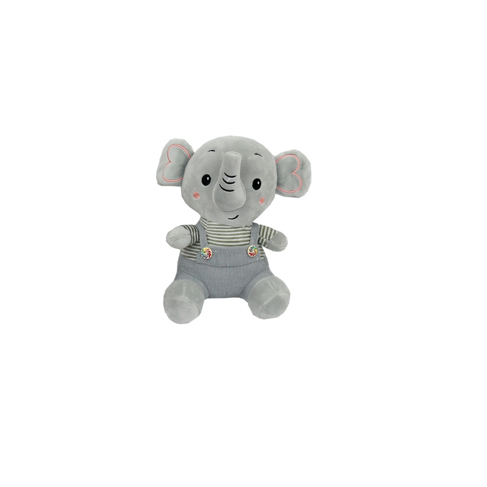 Plush Gray Elephant with buttons