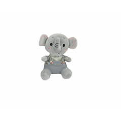 Plush Gray Elephant with buttons