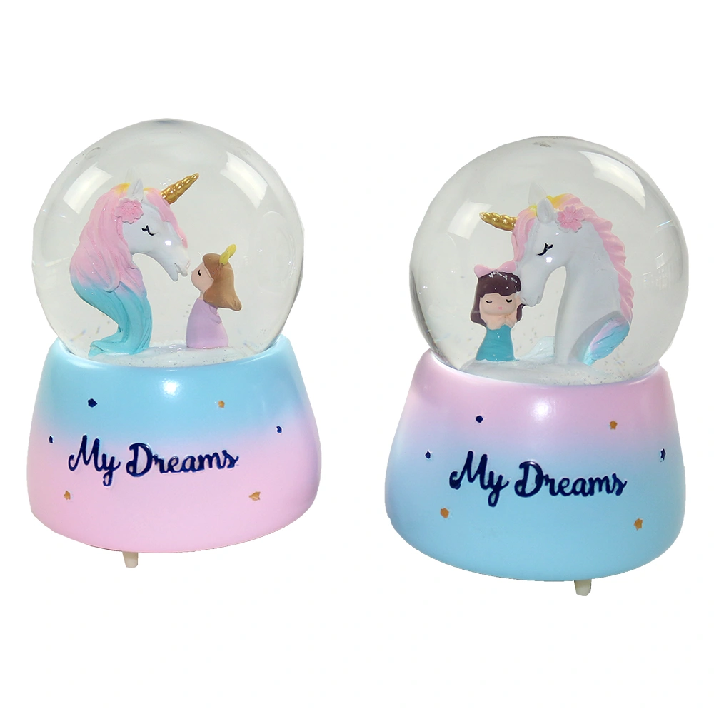 Snow globe with light and music "My Dreams"