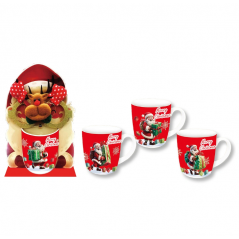 Gift set with Christmas Glasses with lights and Mug