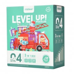 3 in 1 puzzle - Level Up 4 "Transportation" (54,70 & 88pcs)