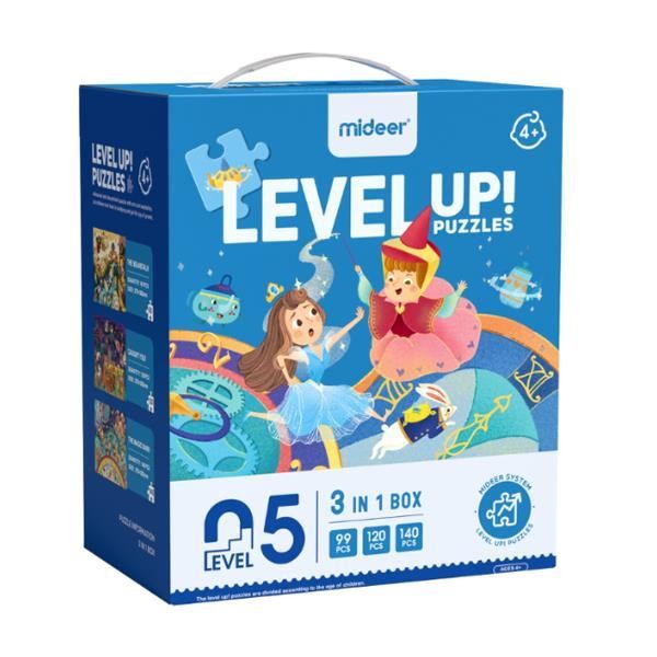 3 in 1 puzzle - Level Up 5 "Fairy Tale World" (99,120 & 130pcs)