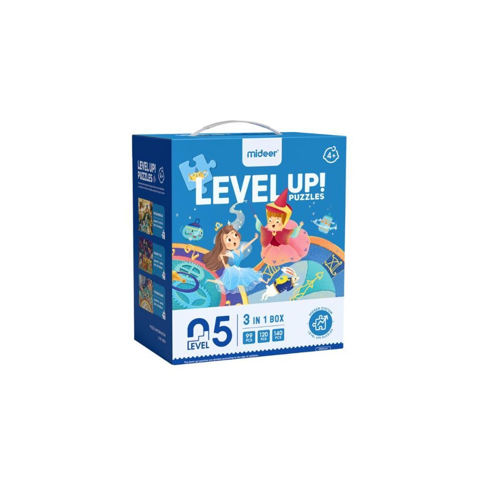 3 in 1 puzzle - Level Up 5 "Fairy Tale World" (99,120 & 130pcs)