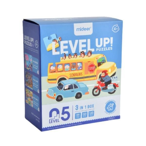 3 in 1 puzzle - Level Up 5 "Adventure" (99,120 & 130pcs)