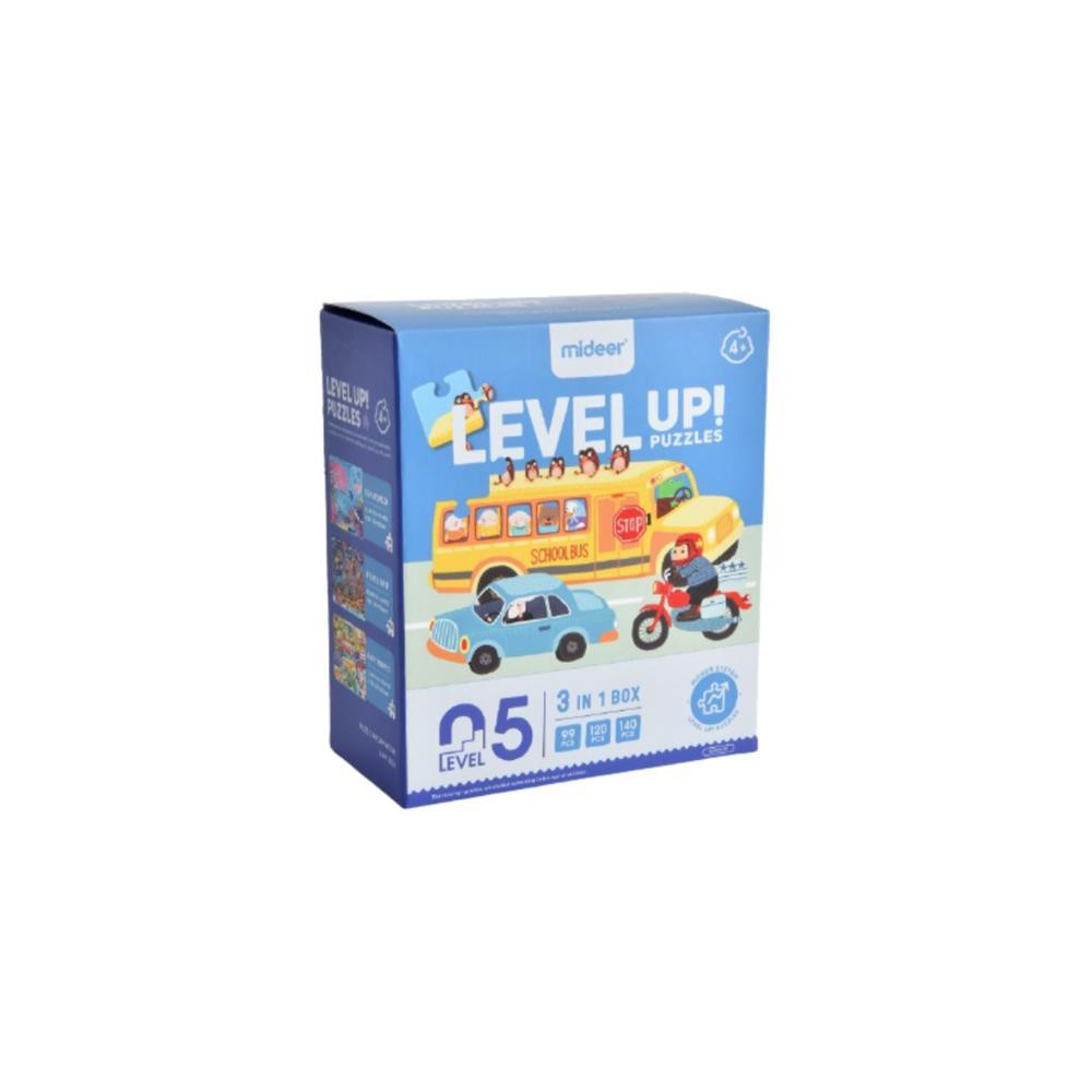 3 in 1 puzzle - Level Up 5 "Adventure" (99,120 & 130pcs)