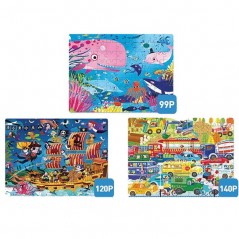 3 in 1 puzzle - Level Up 5 "Adventure" (99,120 & 130pcs)