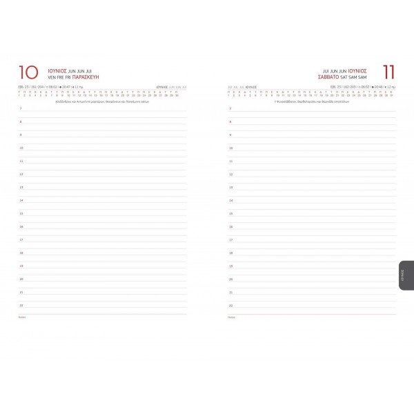 Daily Calendar 2025 Classic D 10×14cm. Linardatos 52161-CP