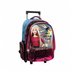Trolley School Bag Gim Barbie Denim Fashion
