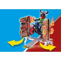 Playmobil Motocross engine with flaming wall